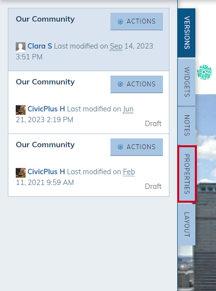 Select the Properties tab