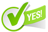 Yes green checkmark