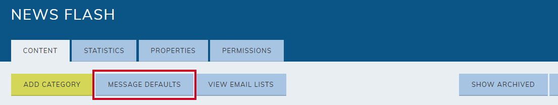 Message defaults.