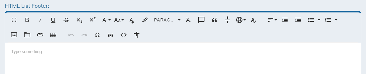 List footer.