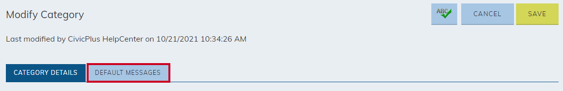 Default messages.