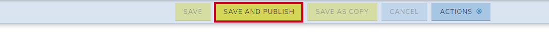 save and publish button in top right corner of page.