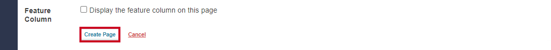 create page button.