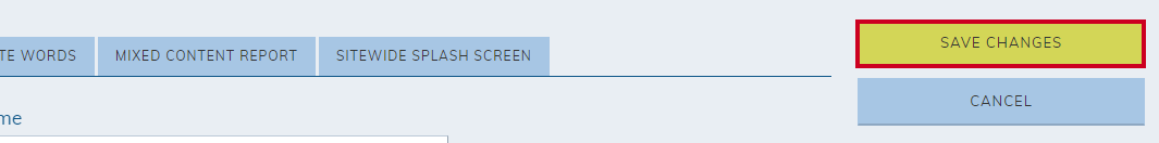 save changes button.