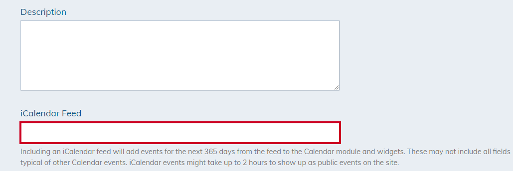 ical feed.
