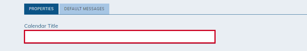 Calendar title.