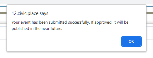The button labeled OK.