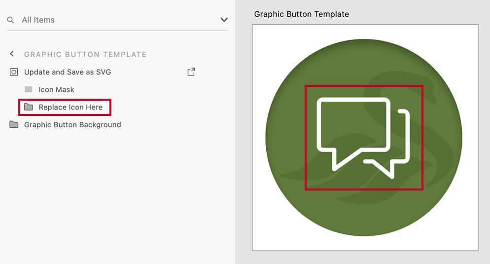 replace graphic link icon
