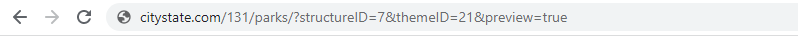 address bar with interior preview extension added to example url