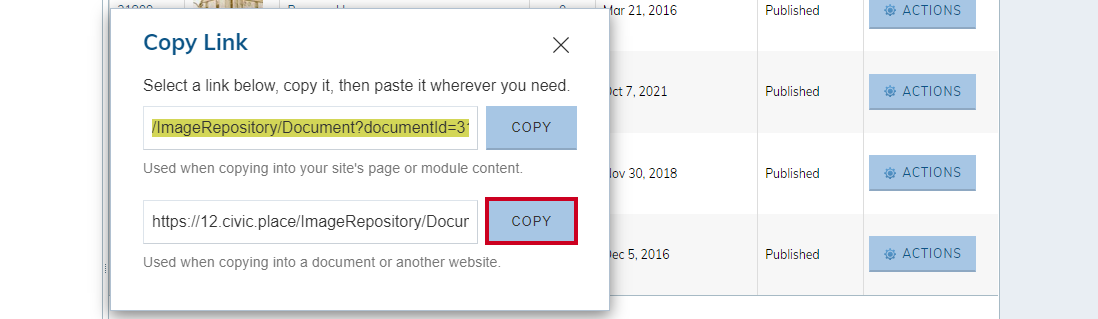 copy button.