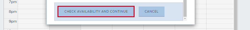 Check availability and continue button.