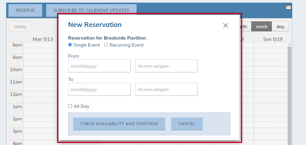 New Reservation fields.