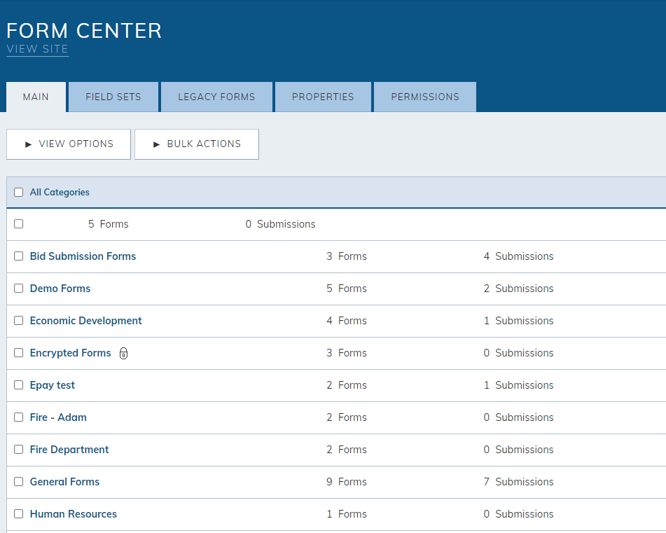 Form Center Overview CivicEngage Central Help Center