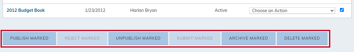 Select bulk action.