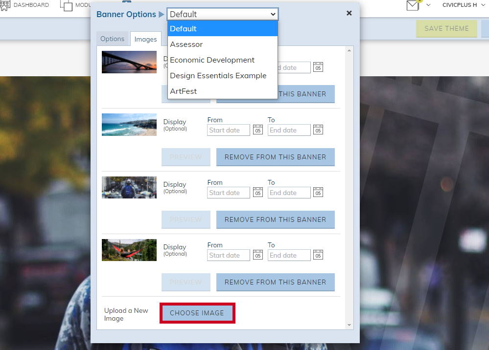 Choose Image button.