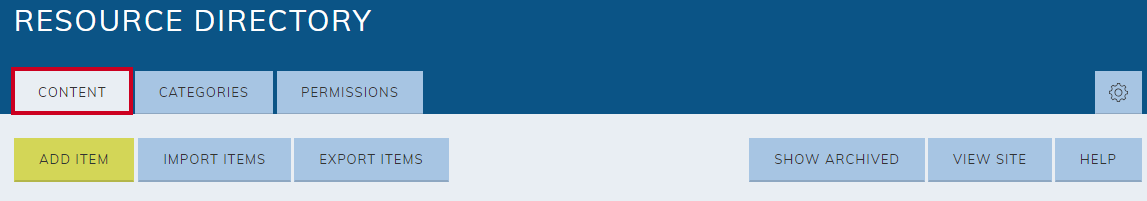 Content tab.