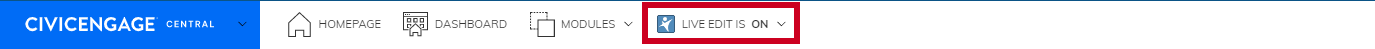live edit is on
