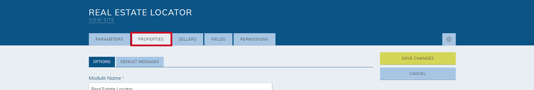 properties tab
