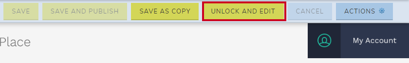 The green, rectangular Unlock and Edit button.