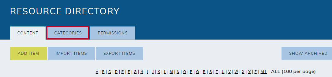 categories