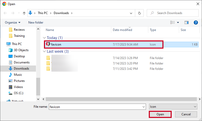 open file on computer.