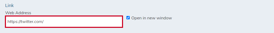 The text entry field labeled Wed Address.