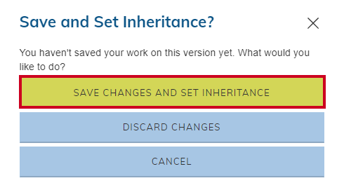 Save Changes and Set Inheritance button.