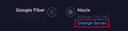 Change Server button.