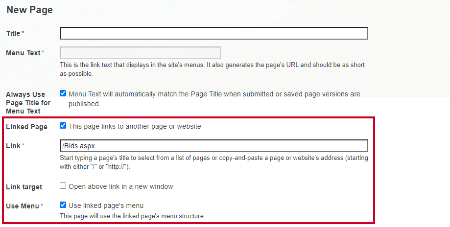 Linked Page Fields.