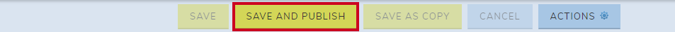 Web Central Save and Publish Page Button.