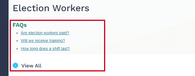 FAQs Widget Example.