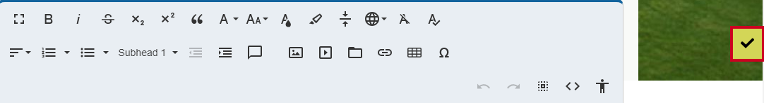 Web Central Editor Widget Done Editing Button.