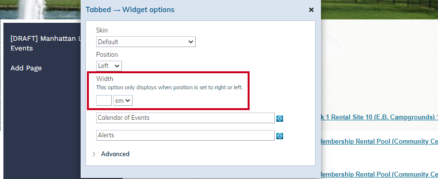 width box.