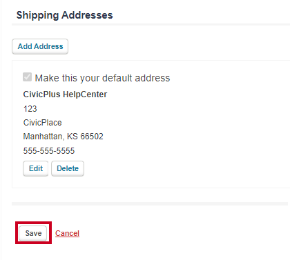 The Save button will save any changes you've made to your profile.