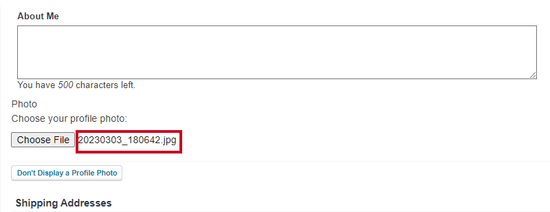 By verifying the image file's name, you can make sure you didn't add the wrong photo.