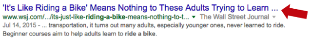 Website title highlight.
