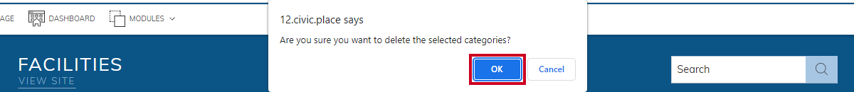 Confirm deletion.