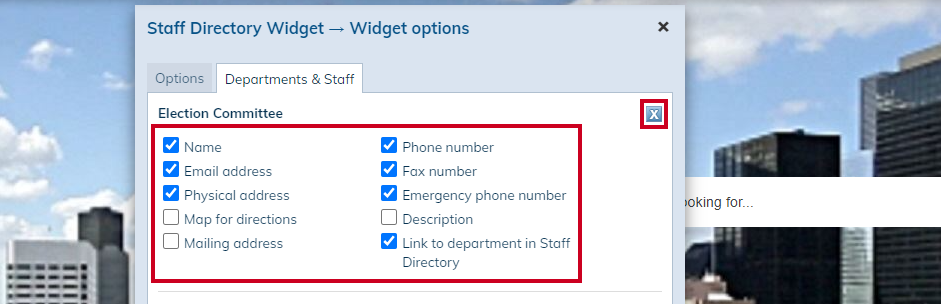 Edit or Remove staff directory entry.