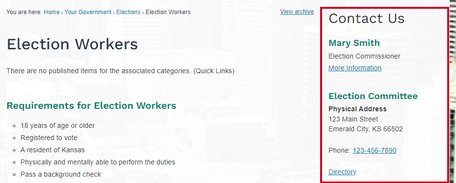 Updated Staff Directory Widget.