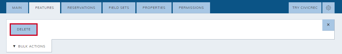 Delete button.