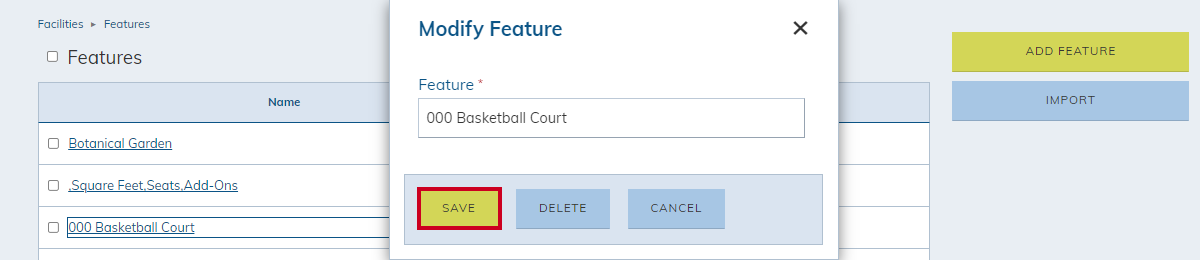 Save button.