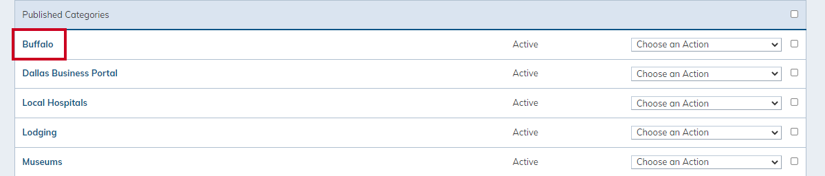 Select a category.