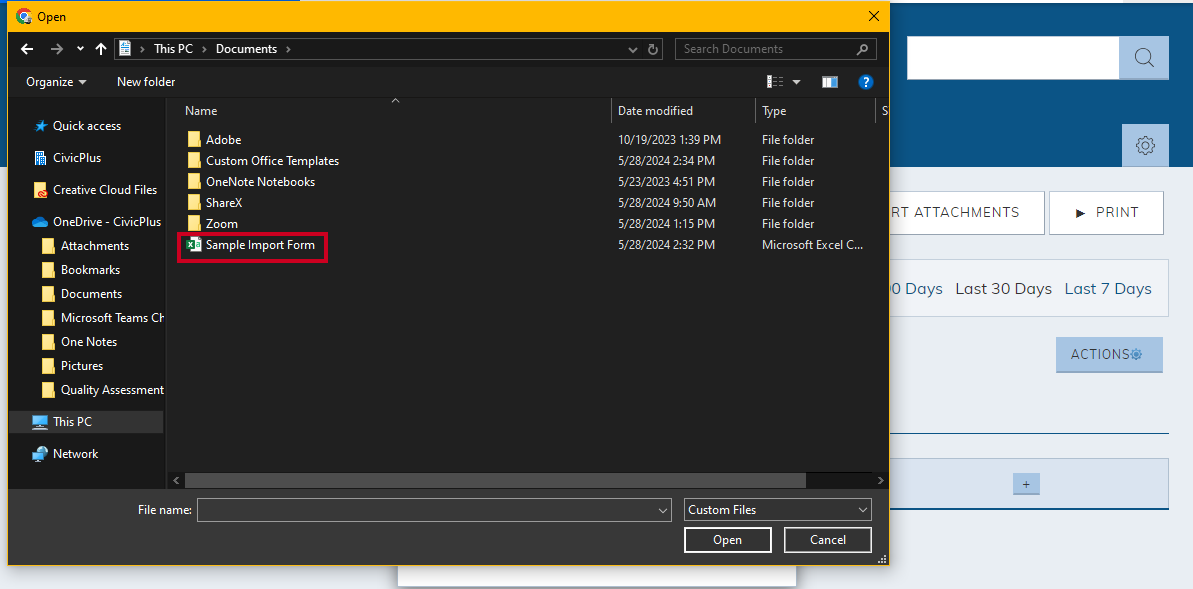 A file selected in a File Explorer window.
