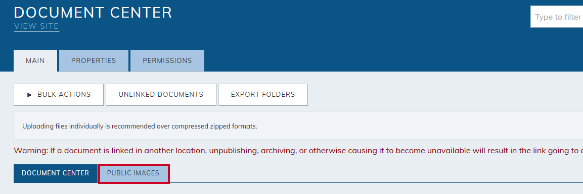 Public Images tab.