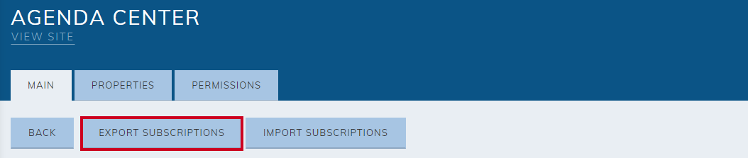 Export Subscriptions.