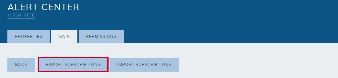 Export Subscriptions.