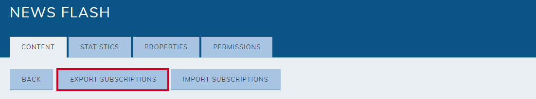 Export Subscriptions.