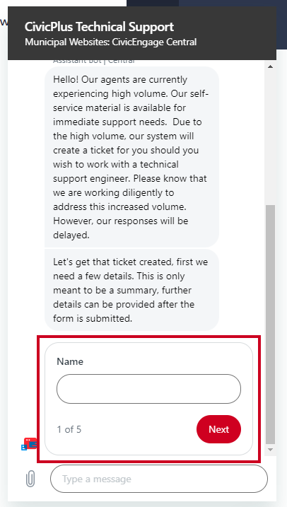 Ticket information.