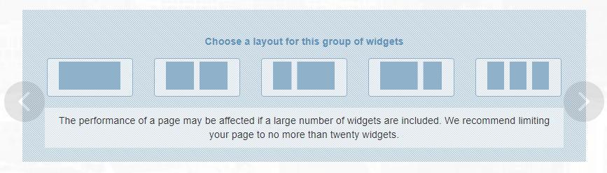 Carousel widget disclaimer