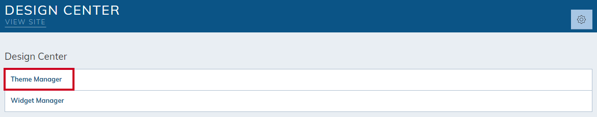 The URL labeled Theme Manager.